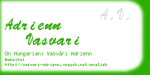adrienn vasvari business card